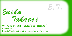 eniko takacsi business card